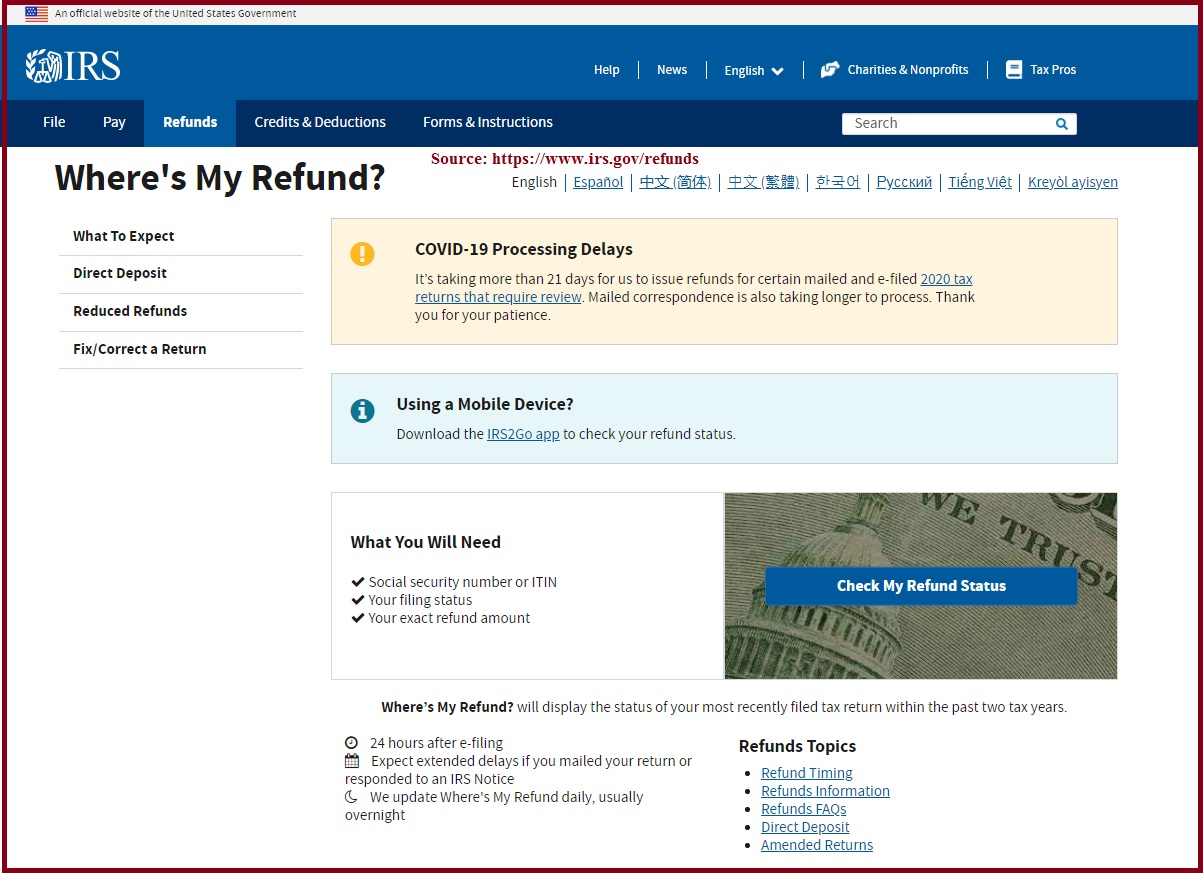 When will i get my tax refund