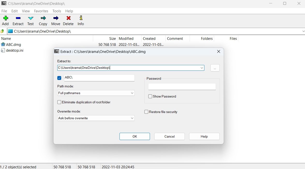 Open save dmg files on windows