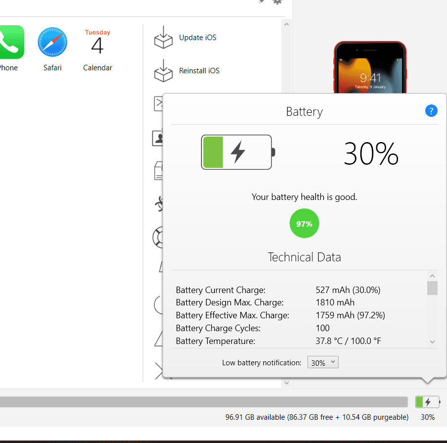 Iphone ipad macbook battery health