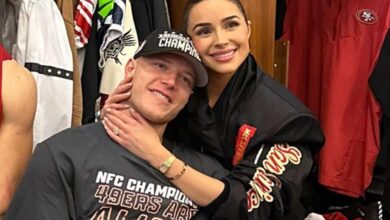 Olivia culpo and christian mccaffrey announce pregnancy with walk in a field
