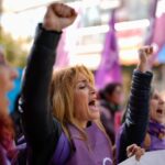 International womens day protests demand equal rights and an end to discrimination sexual violence