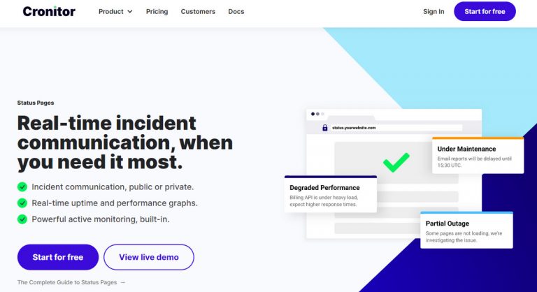 Best status page creation tools
