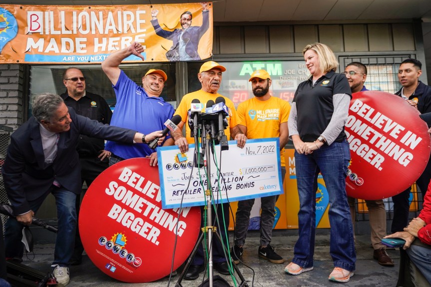 Lotto ticket worth 164665 sold in san mateo