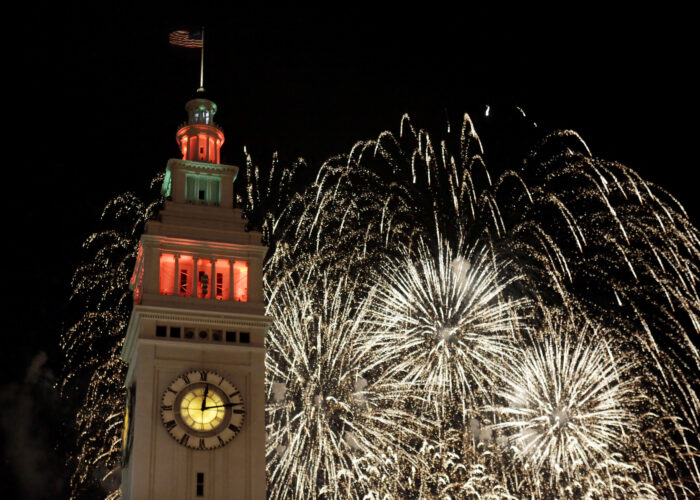 Bay area new year fireworks balloons photos week