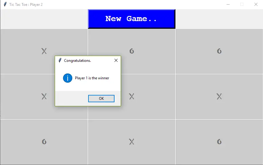 Tic tac toe python code