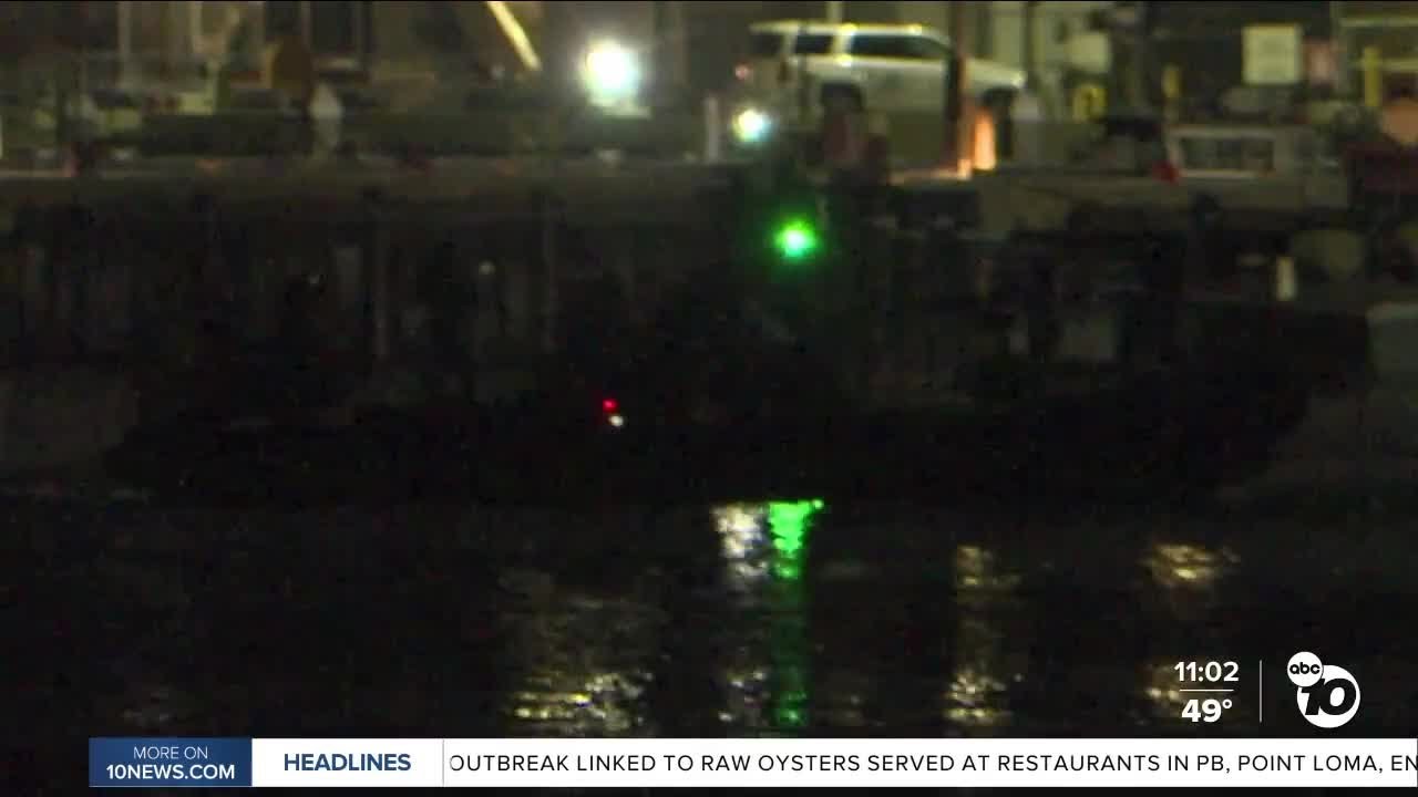 Winter storm hampers recovery of navy jet in san diego bay