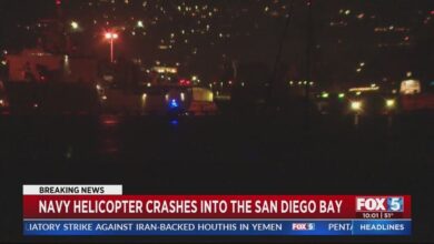 Winter storm hampers recovery of navy jet in san diego bay