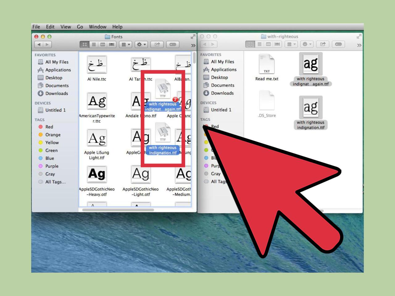 Add fonts to photoshop